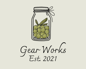 Green Olive Jar logo design