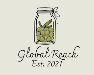 Green Olive Jar logo design