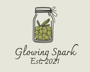 Green Olive Jar logo design