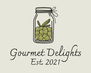 Green Olive Jar logo design