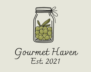 Green Olive Jar logo design