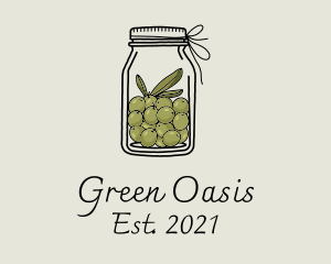 Green Olive Jar logo design