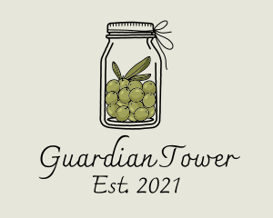 Green Olive Jar logo design