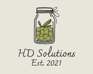 Green Olive Jar logo design