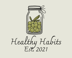 Green Olive Jar logo design