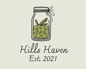 Green Olive Jar logo design