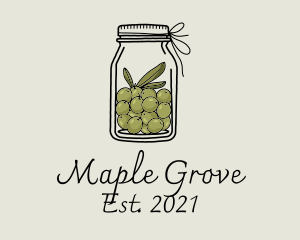 Green Olive Jar logo design