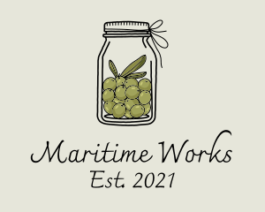 Green Olive Jar logo design