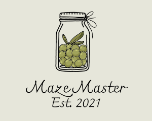 Green Olive Jar logo design