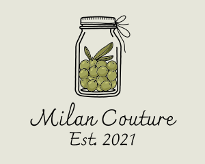 Green Olive Jar logo design