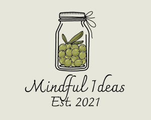 Green Olive Jar logo design