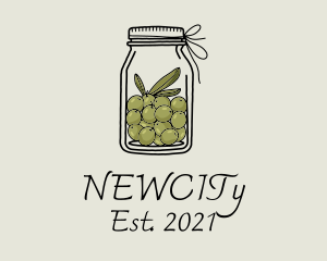 Green Olive Jar logo design