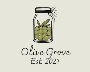 Green Olive Jar logo design