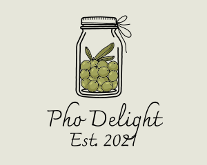 Green Olive Jar logo design