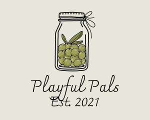 Green Olive Jar logo design