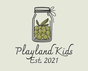 Green Olive Jar logo design