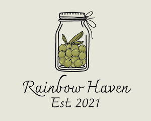 Green Olive Jar logo design