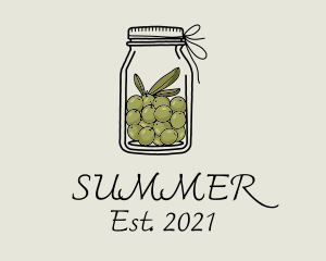 Green Olive Jar logo design