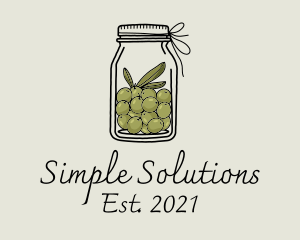 Green Olive Jar logo design