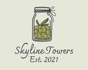 Green Olive Jar logo design