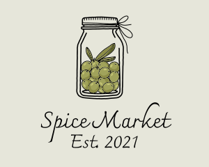 Green Olive Jar logo design