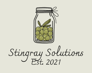 Green Olive Jar logo design