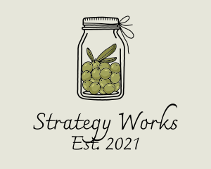 Green Olive Jar logo design