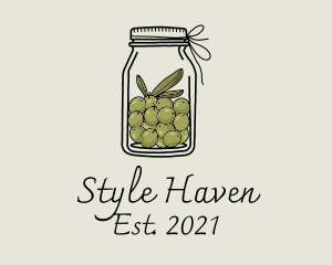 Green Olive Jar logo design