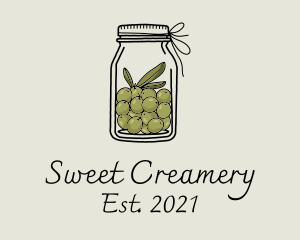 Green Olive Jar logo design