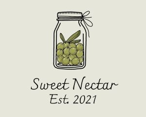 Green Olive Jar logo design