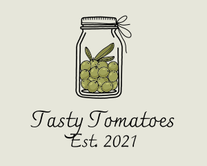 Green Olive Jar logo design