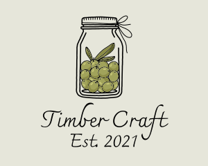 Green Olive Jar logo design