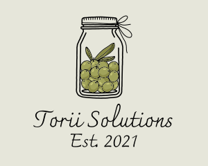 Green Olive Jar logo design