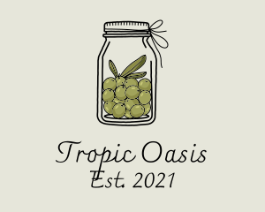 Green Olive Jar logo design