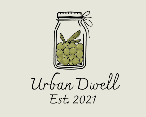 Green Olive Jar logo design