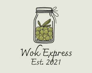 Green Olive Jar logo design