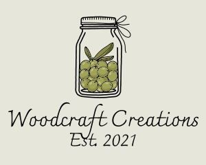 Green Olive Jar logo design