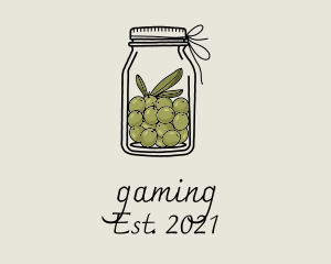 Vegetarian - Green Olive Jar logo design