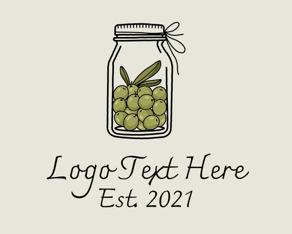 Olive - Green Olive Jar logo design