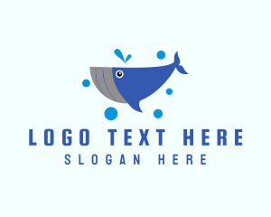 Fish - Cute Marine Whale logo design