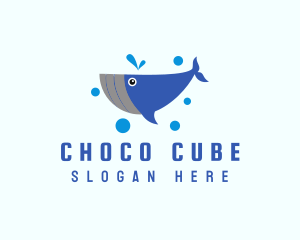 Cute Marine Whale Logo