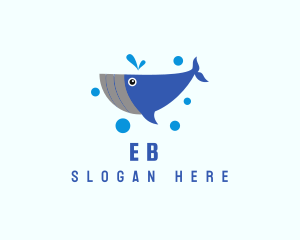 Fish - Cute Marine Whale logo design