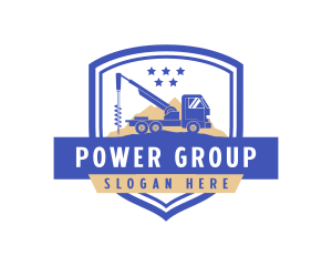 Quarry Excavator Drill Logo