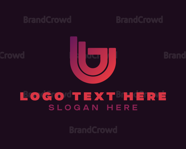 Digital Marketing Letter U Logo