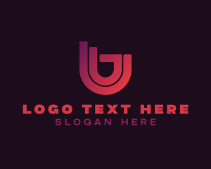 Digital Marketing Letter U logo design