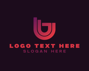 Typography - Digital Marketing Letter U logo design
