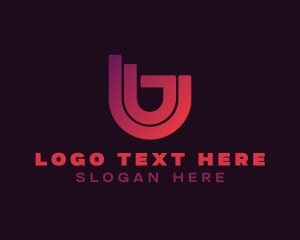 Corporation - Digital Marketing Letter U logo design