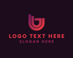 Digital Marketing Letter U Logo