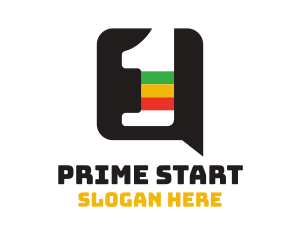 First - Reggae Chat Number 1 logo design