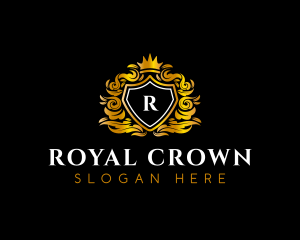 Royal Shield Crown logo design